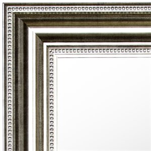 Sølv spejl 5342 facetslebet 60x80cm klassisk sølv let barok ramme - Se flere Sølv Spejle